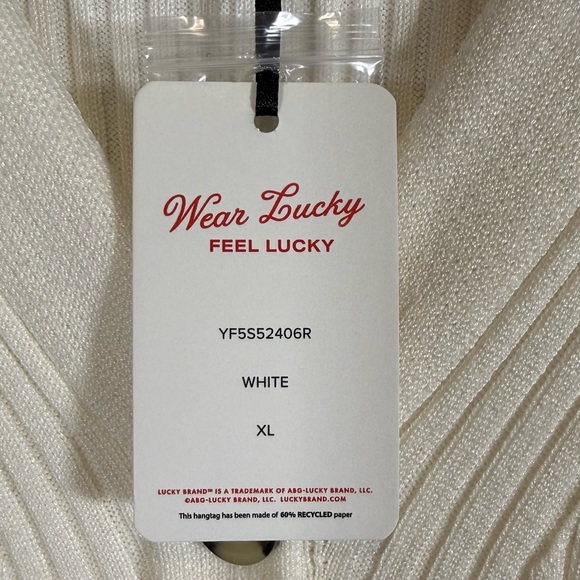 Lucky Brand Ivory knit Long Sleeve Dress - Picture 4 of 7